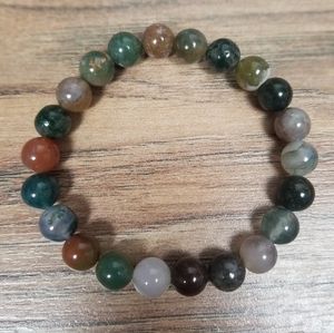 Multi color Spiritual natural agate bracelet